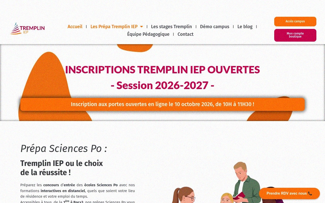 Apercu du site Tremplin IEP
