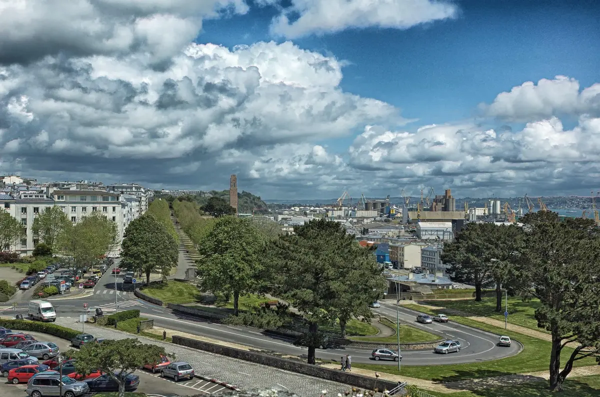 Ville de Brest avec son architecture en Bretagne