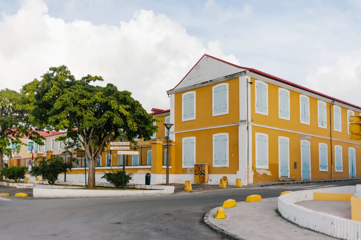 Village et église en Martinique