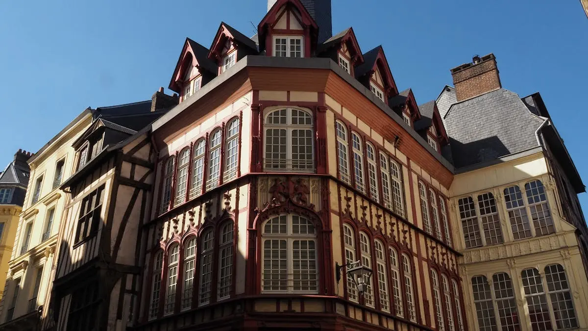 Maisons à colombages médiévales à Rouen