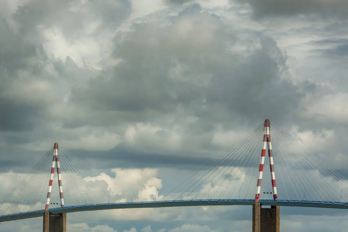 Pont de Saint-Nazaire, pont à haubans enjambant la Loire en Loire-Atlantique
