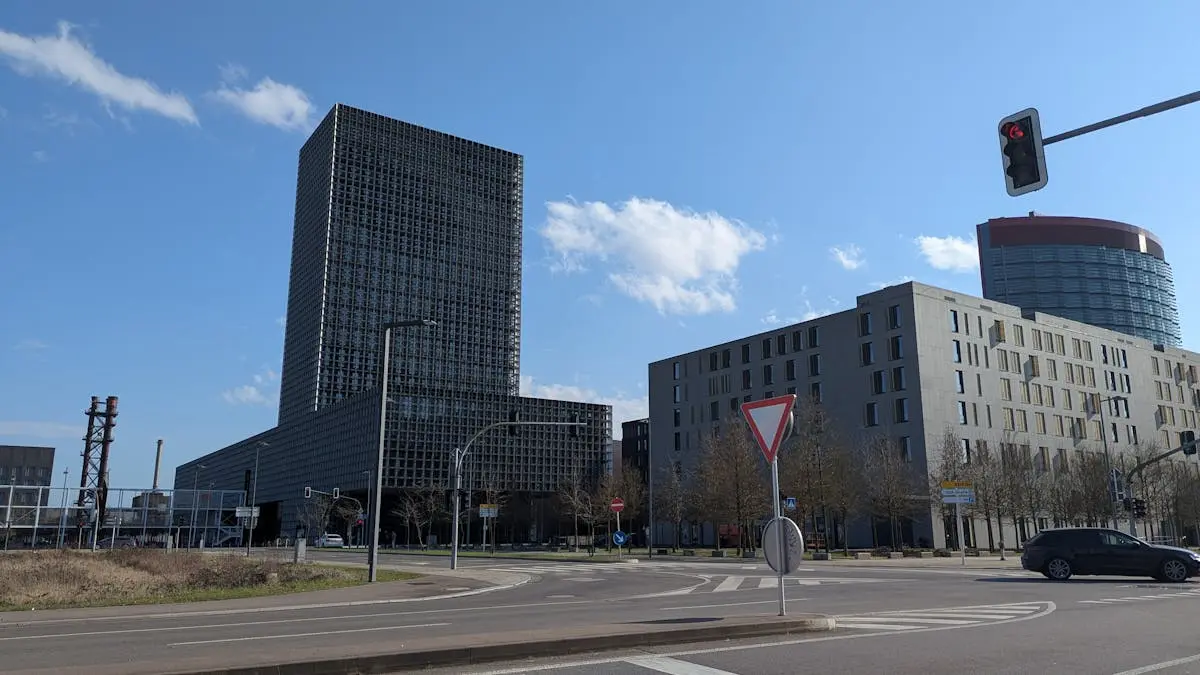 Contemporary architectural landscape in Esch-sur-Alzette showcasing modern urban development.